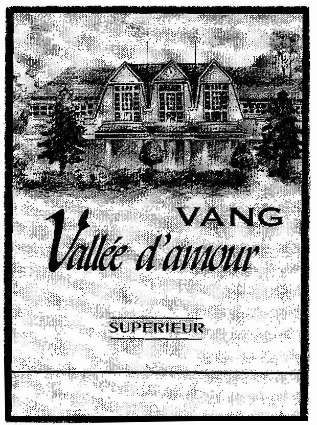 Mẫu nhãn hiệu VANG SUPERIEUR Vallée d'amour