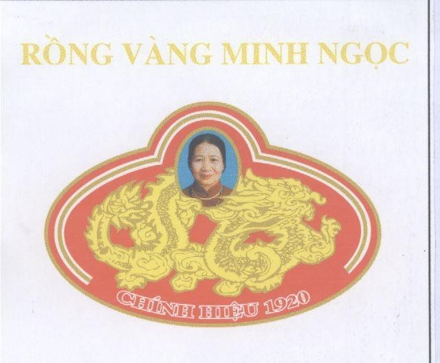 Mẫu nhãn hiệu Minh Ngọc Rồng Vàng Chính Hiệu 1920