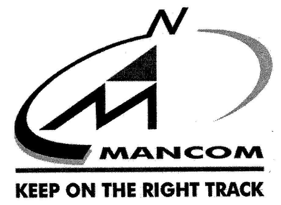 Mẫu nhãn hiệu MANCOM M N KEEP ON THE RIGHT TRACK