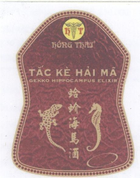 Mẫu nhãn hiệu HT Hồng Thái Tắc Kè Hải Mã