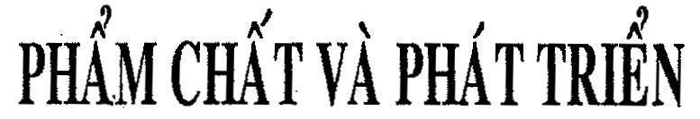 Mẫu nhãn hiệu PHẩM CHấT Và PHáT TRIểN