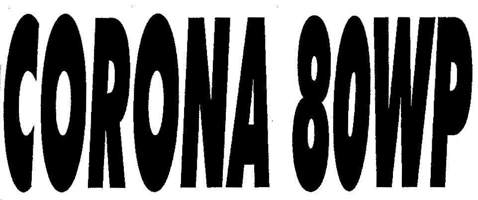 Mẫu nhãn hiệu CORONA 80WP