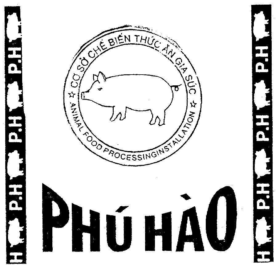 Mẫu nhãn hiệu P.H PHú HAO CO SO CHE BIEN THUC AN GIA SUC