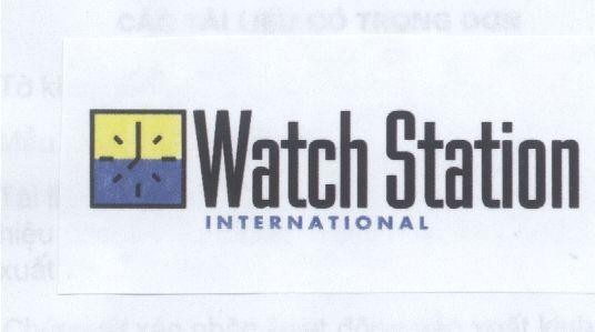 Mẫu nhãn hiệu WATCH STATION INTERNATIONAL