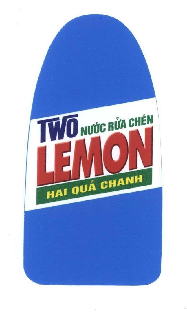 Mẫu nhãn hiệu TWO LEMON HAI QủA CHANH NƯớC RửA CHéN