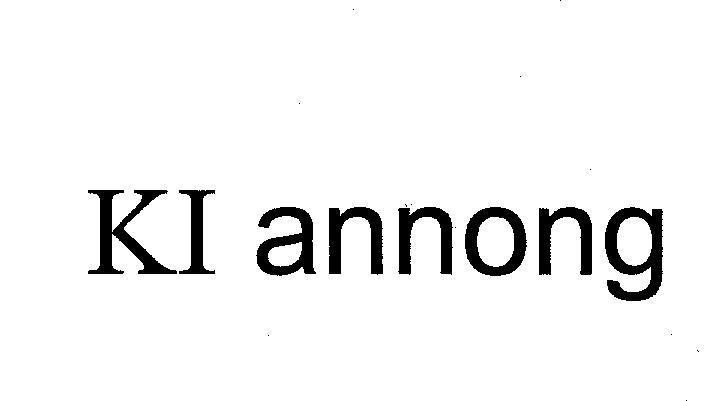 Mẫu nhãn hiệu KI ANNONG