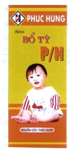 Mẫu nhãn hiệu PH PHUC HUNG siro bổ tỳ PH nguồn gốc thảo dược