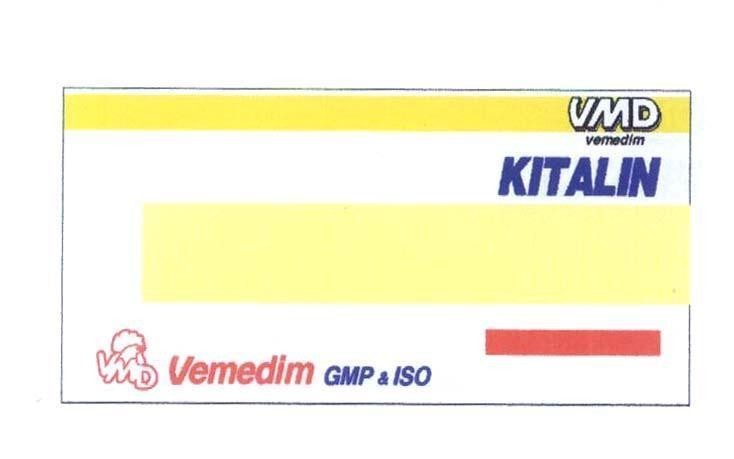 Mẫu nhãn hiệu VMD KITALIN VMD VEMEDIM GMP & ISO