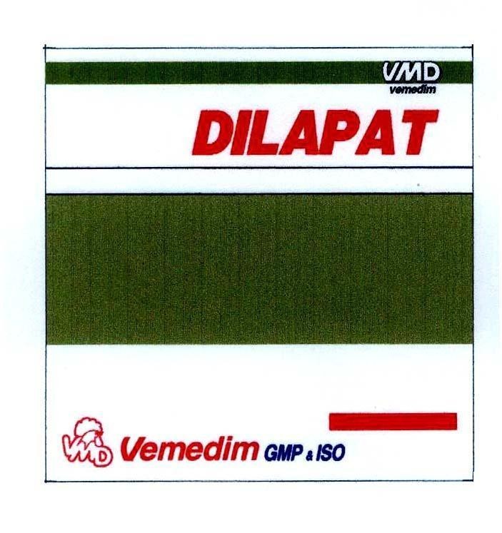 Mẫu nhãn hiệu VMD DILAPAT VMD VEMEDIM GMP & ISO