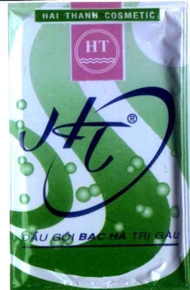 Mẫu nhãn hiệu HAI THANH HT COSMETIC DầU GộI BạC Hà TRị GàU