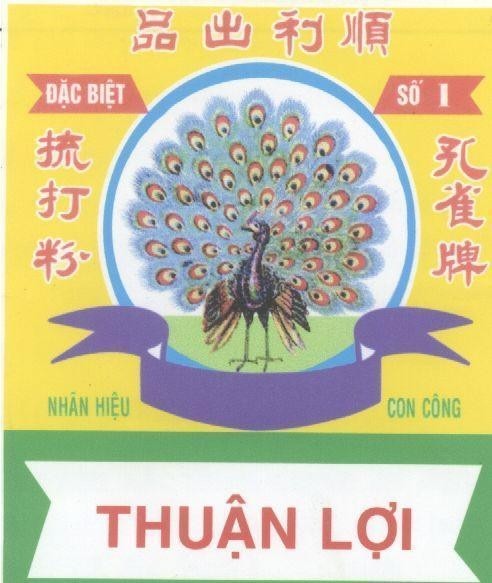 Mẫu nhãn hiệu Thuận Lợi con Công Nhãn hiệu đặc biệt số 1