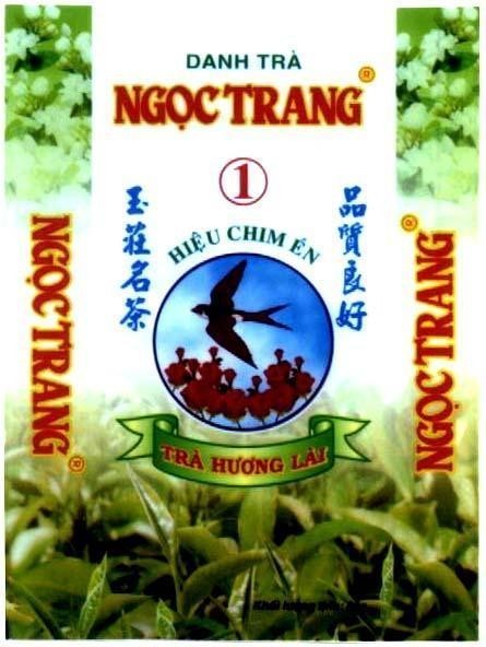 Mẫu nhãn hiệu Ngọc Trang hiệu chim én Danh trà trà hương lài 1