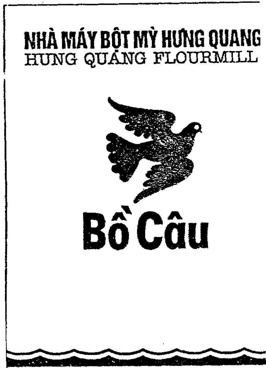 Mẫu nhãn hiệu HƯNG QUANG HUNG QUANG Bồ CÂU FLOURMILL NHA MAY BOT MY
