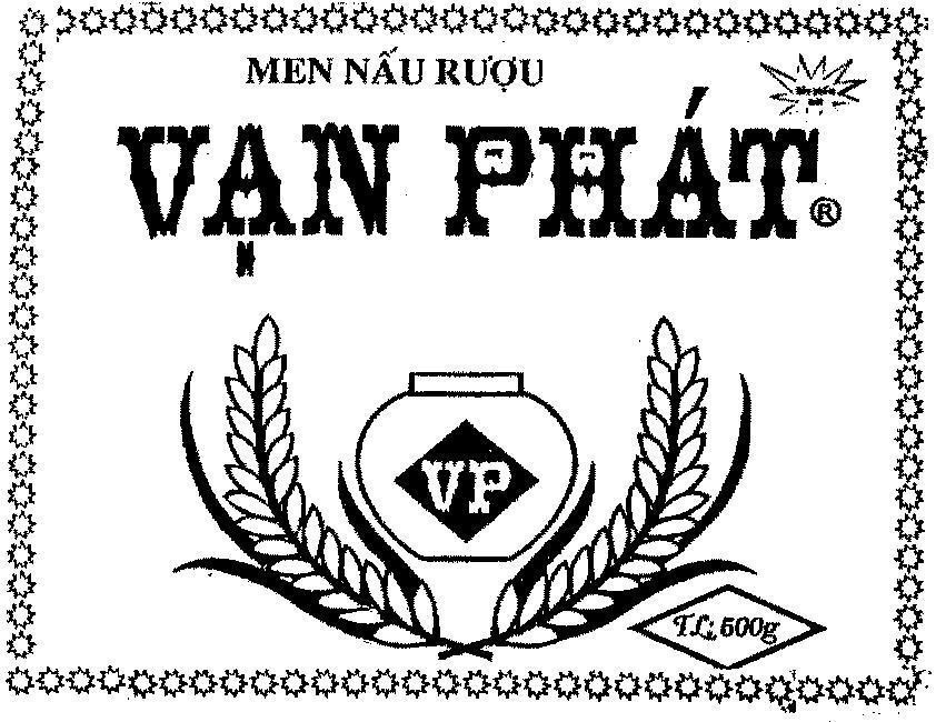 Mẫu nhãn hiệu VạN PHáT VP MEN NấU RƯợU