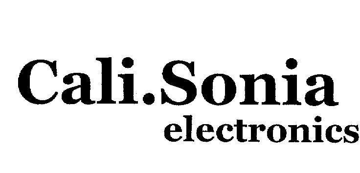 Mẫu nhãn hiệu CALI SONIA ELECTRONICS