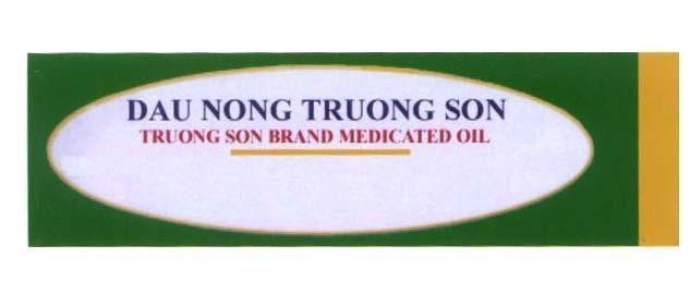 Mẫu nhãn hiệu TRUONG SON TRUONG SON BRAND MEDICATED OIL DAU NONG