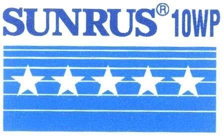 Mẫu nhãn hiệu SUNRUS 10WP