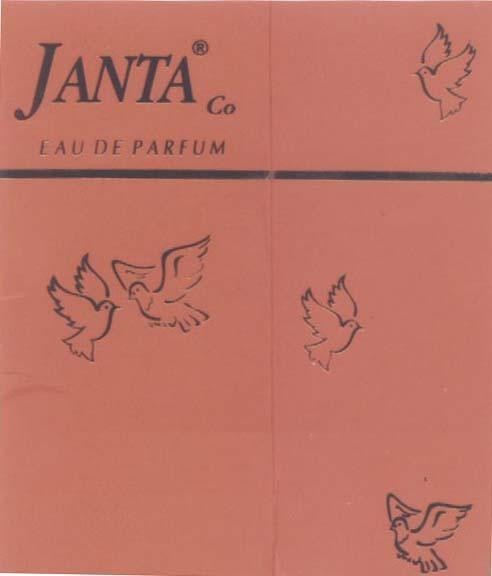 Mẫu nhãn hiệu JANTA CO EAU DE PARFUM
