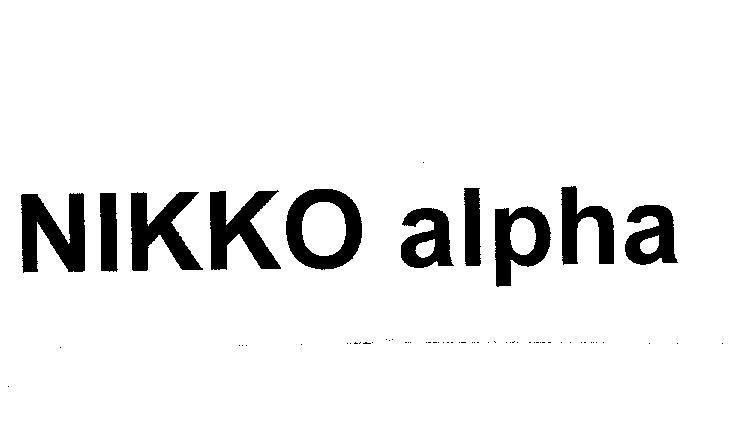 Mẫu nhãn hiệu NIKKO ALPHA