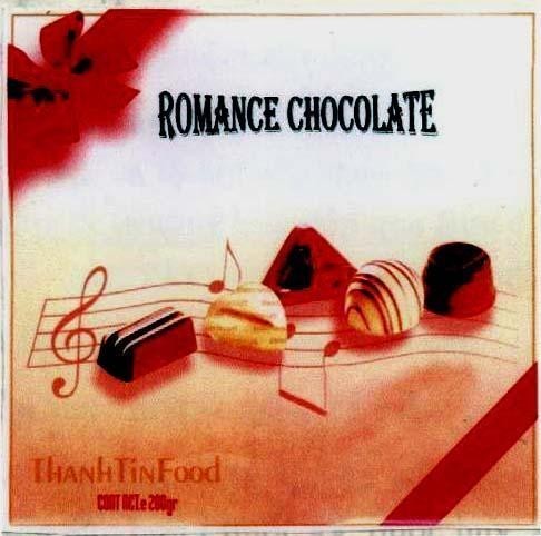 Mẫu nhãn hiệu ROMANCE THANH TIN CHOCOLATE FOOD