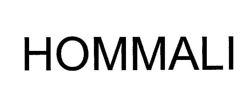 Mẫu nhãn hiệu HOMMALI