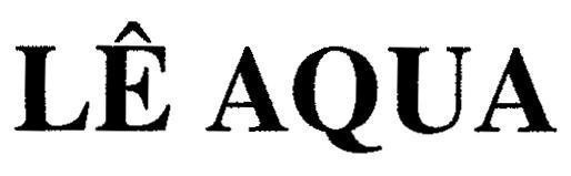 Mẫu nhãn hiệu Lê Aqua