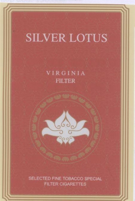 Mẫu nhãn hiệu SILVER LOTUS VIRGINIA FILTER