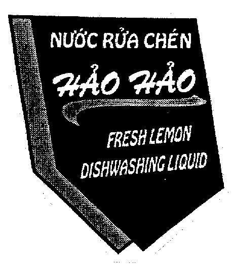 Mẫu nhãn hiệu HảO HảO FRESH LEMON DISHWASHING LIQUID NUOC RUA CHEN