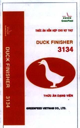 Mẫu nhãn hiệu GreenFeed DUCK FINISHER GREENFEED VIETNAM CO.,LTD 3134 Thức ăn dạng viên Thức ăn hỗn hợp cho vịt thịt