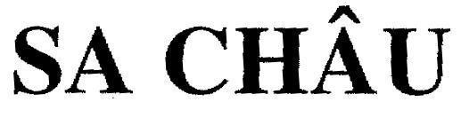 Mẫu nhãn hiệu SA CHÂU