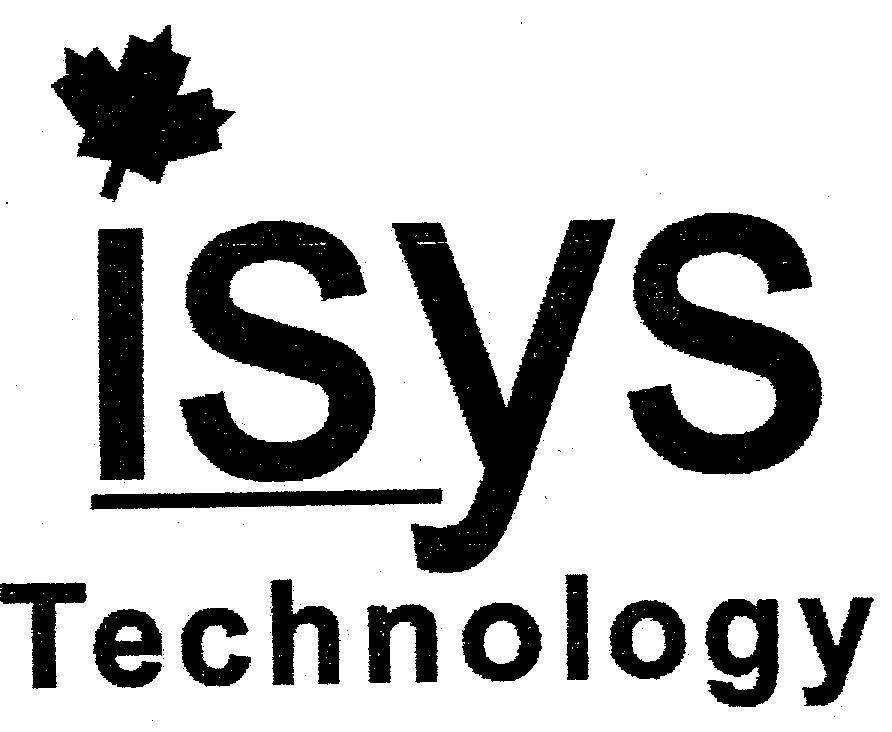 Mẫu nhãn hiệu ISYS TECHNOLOGY