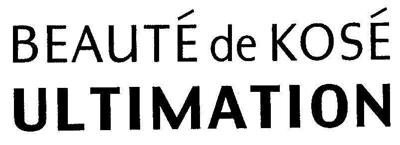 Mẫu nhãn hiệu BEAUTé DE KOSé ULTIMATION
