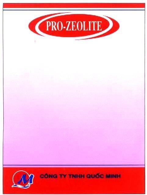 Mẫu nhãn hiệu PRO-ZEOLITE QM Công ty TNHH Quốc Minh