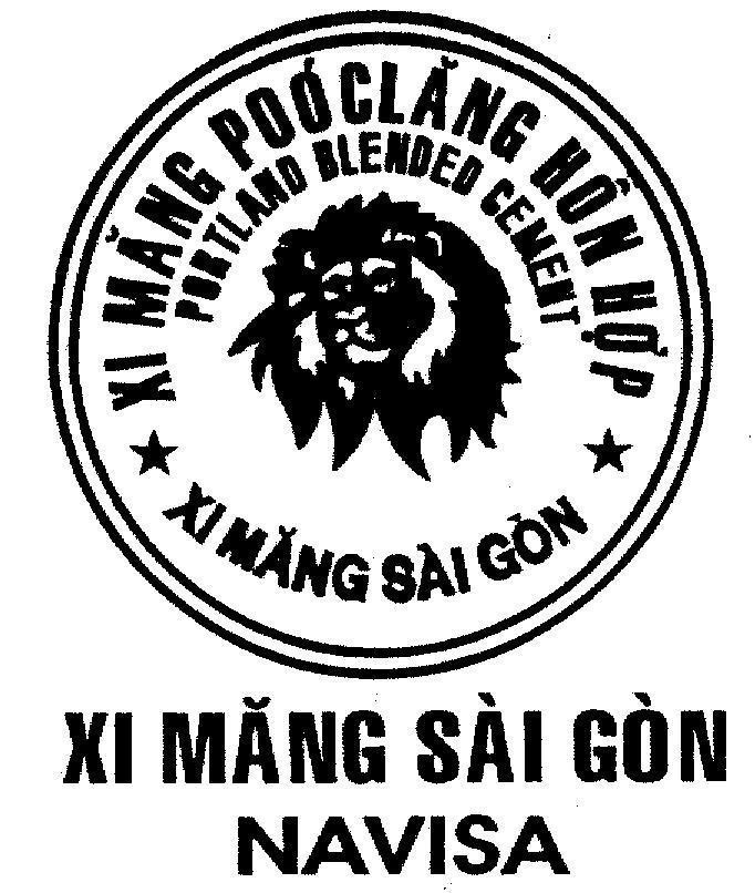 Mẫu nhãn hiệu Xi Măng Poóc Lăng Hỗn Hợp Xi Măng Sài Gòn NAVISA PORTLAND BLENDED CEMENT