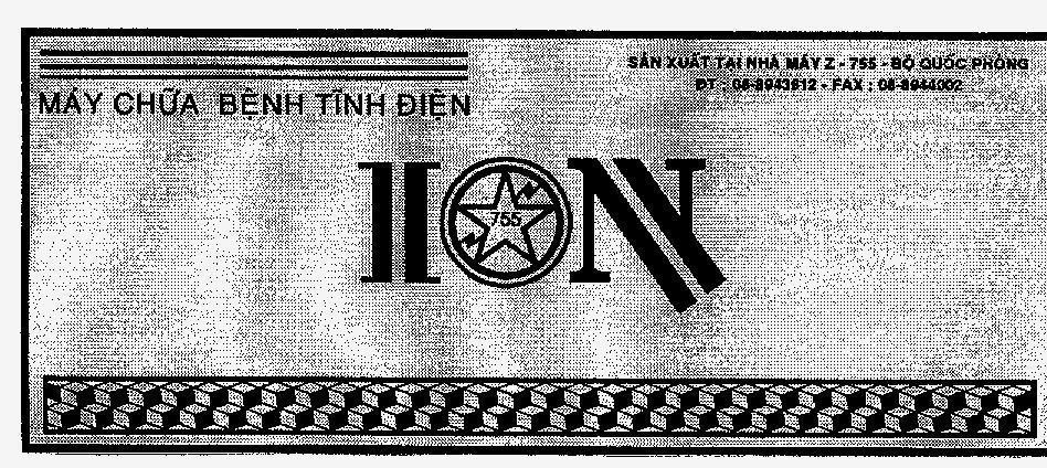 Mẫu nhãn hiệu MáY CHữA BệNH TĩNH ĐIệN ION 755