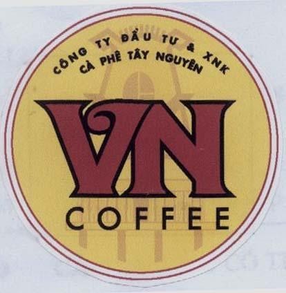 Mẫu nhãn hiệu Công Ty Đầu Tư & XNK Cà Phê Tây Nguyên VN COFFEE