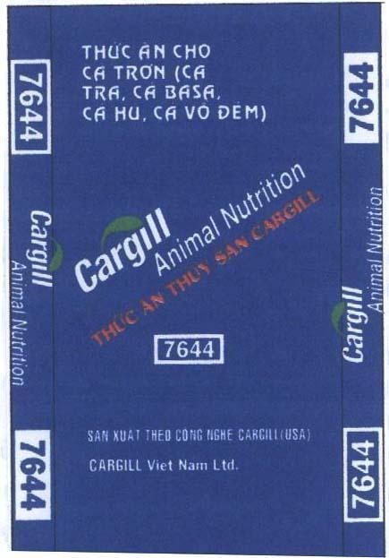 Mẫu nhãn hiệu CARGILL ANIMAL NUTRITION Thức ăn Thuỷ Sản CARGILL 7644