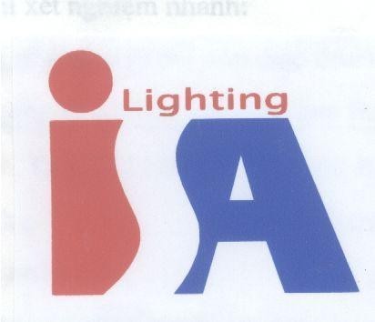 Mẫu nhãn hiệu I S A Lighting.
