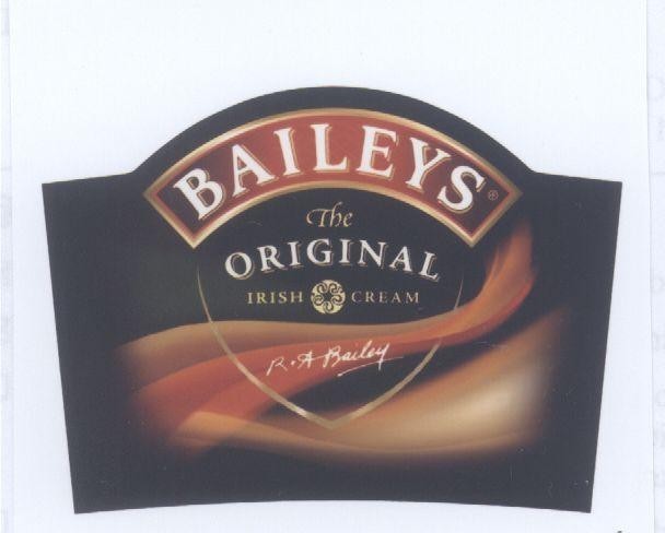 Mẫu nhãn hiệu BAILEYS THE ORIGINAL IRISH CREAM R&A BAILEY