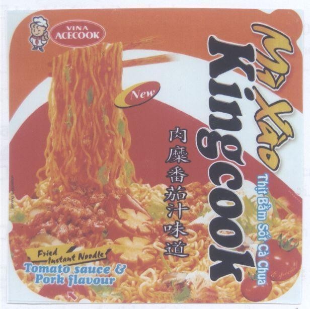 Mẫu nhãn hiệu VINA ACECOOK MI XAO KING COOK THịT BĂM SốT Cà CHUA