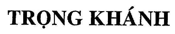 Mẫu nhãn hiệu Trọng Khánh