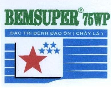 Mẫu nhãn hiệu BEMSUPER 75WP ĐặC TRị BẹNH ĐạO ÔN CHáY Lá