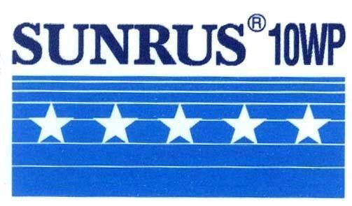 Mẫu nhãn hiệu SUNRUS 10WP
