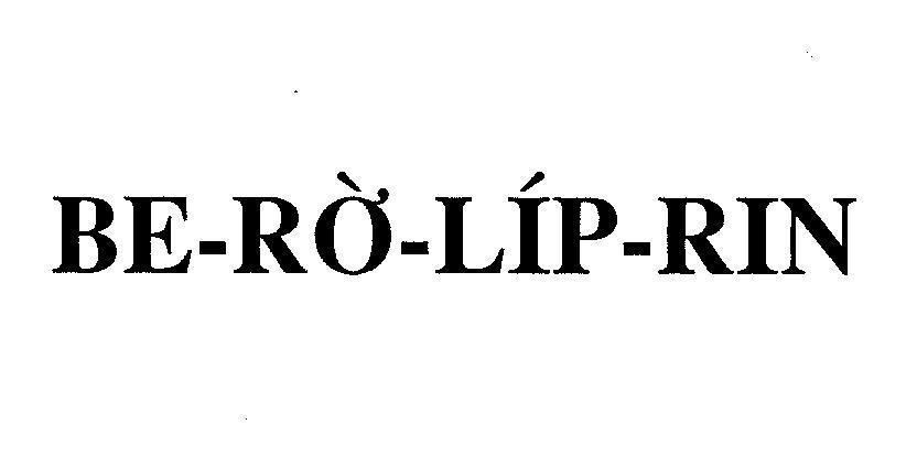 Mẫu nhãn hiệu BE RO LIP RIN