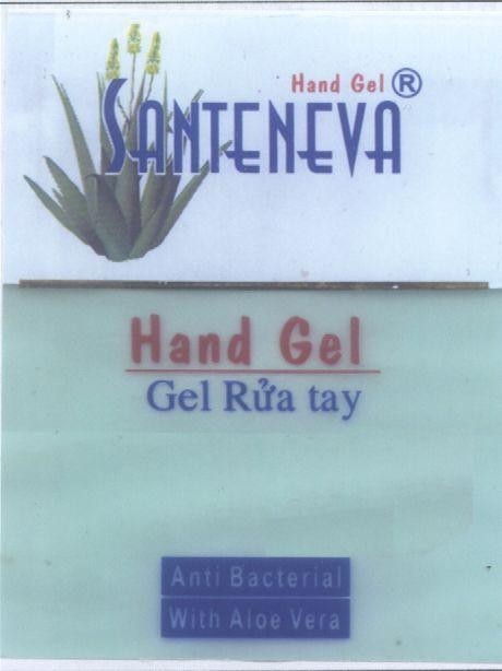 Mẫu nhãn hiệu SANTENEVA HAND GEL GEL Rửa Tay