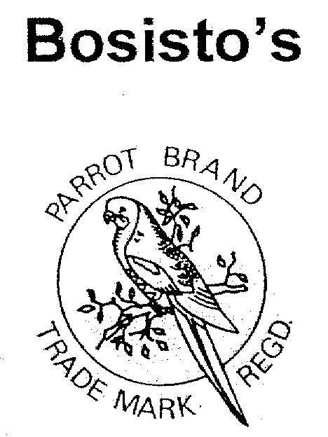 Mẫu nhãn hiệu BOSISTOS PARROT BRAND TRADE MARK REGD