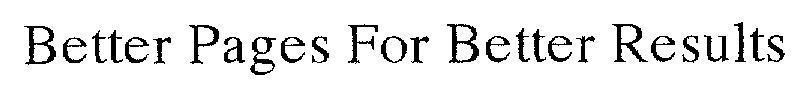 Mẫu nhãn hiệu BETTER PAGES FOR BETTER RESULTS
