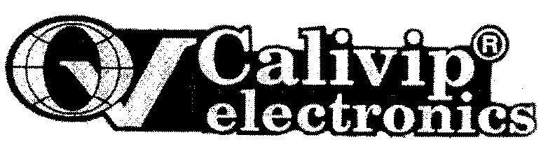 Mẫu nhãn hiệu QV CALIVIP ELECTRONICS