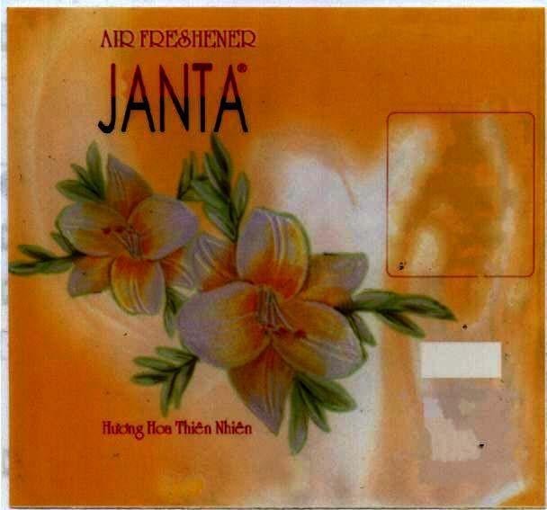 Mẫu nhãn hiệu AIR FRESHENER JANTA Hương Hoa Thiên Nhiên