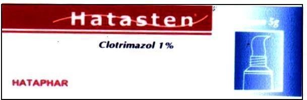 Mẫu nhãn hiệu HATASTEN CLOTRIMAZOL 1% HATAPHAR CREAM 5G